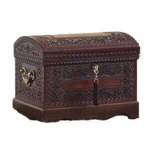Novica Collection Colonial Treasures Julio Sanchez Leather Wood Jewelry Box